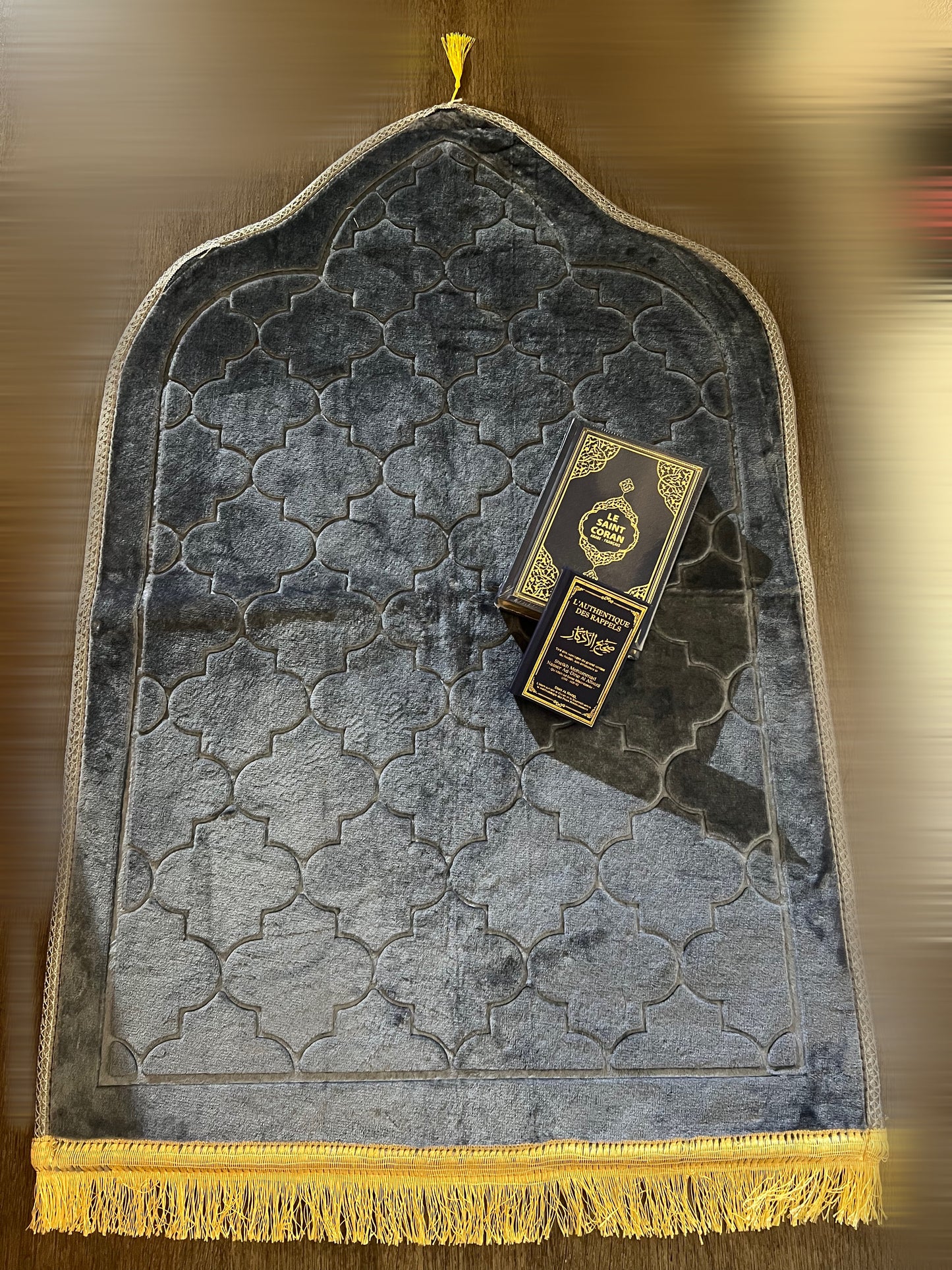 Tapis de prière dôme à personnaliser gris foncé 🤍